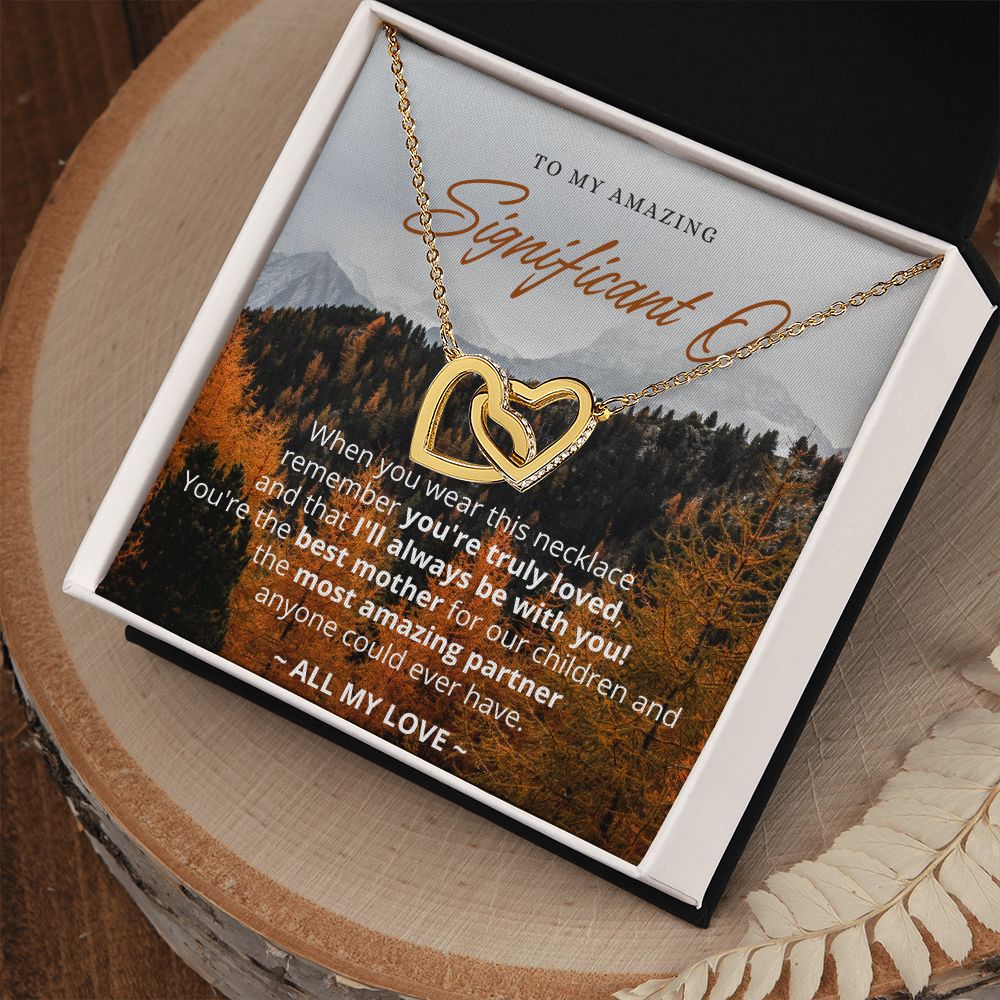 To My Amazing Significant O - Interlocking Heart Necklace