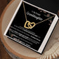 To My Beautiful Granddaughter - I Remember...the day God sent his beautiful and precious angel to us - Interlocking Hearts Necklace