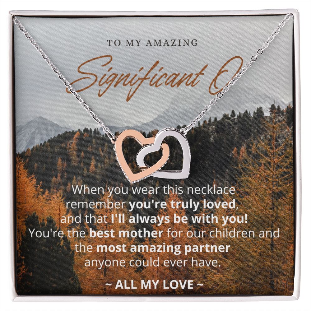 To My Amazing Significant O - Interlocking Heart Necklace