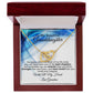 To My Beautiful Granddaughter - With All My Heart, Love Grandma - Interlocking Hearts Necklace