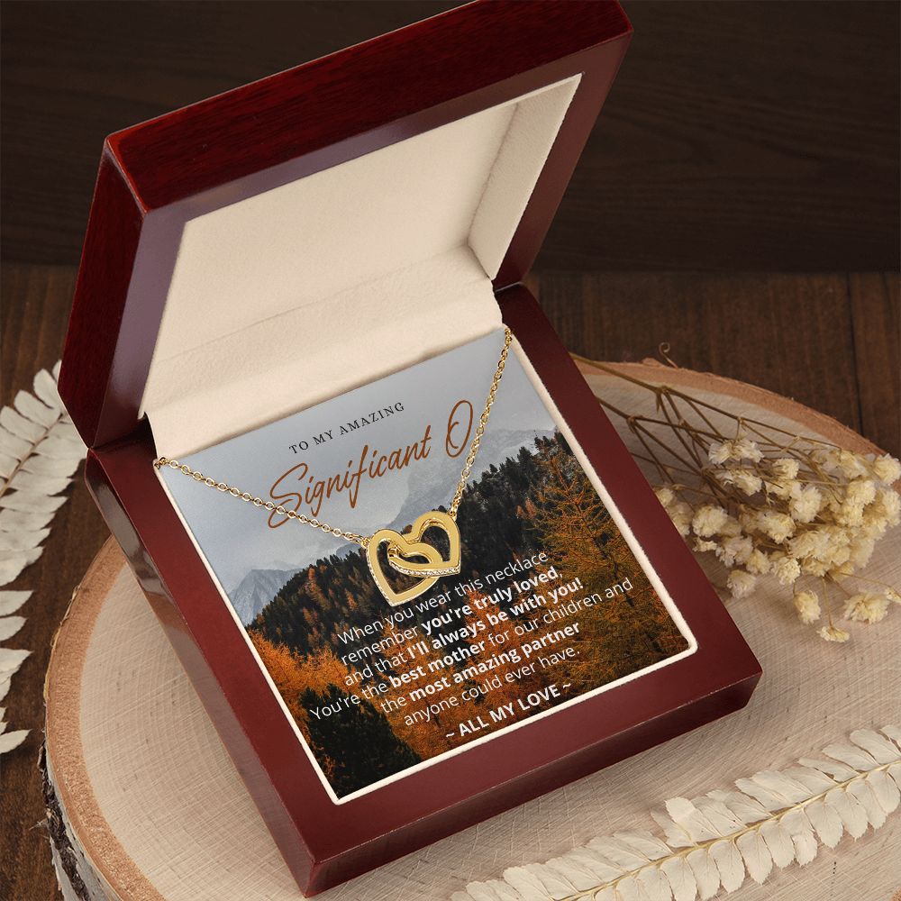 To My Amazing Significant O - Interlocking Heart Necklace
