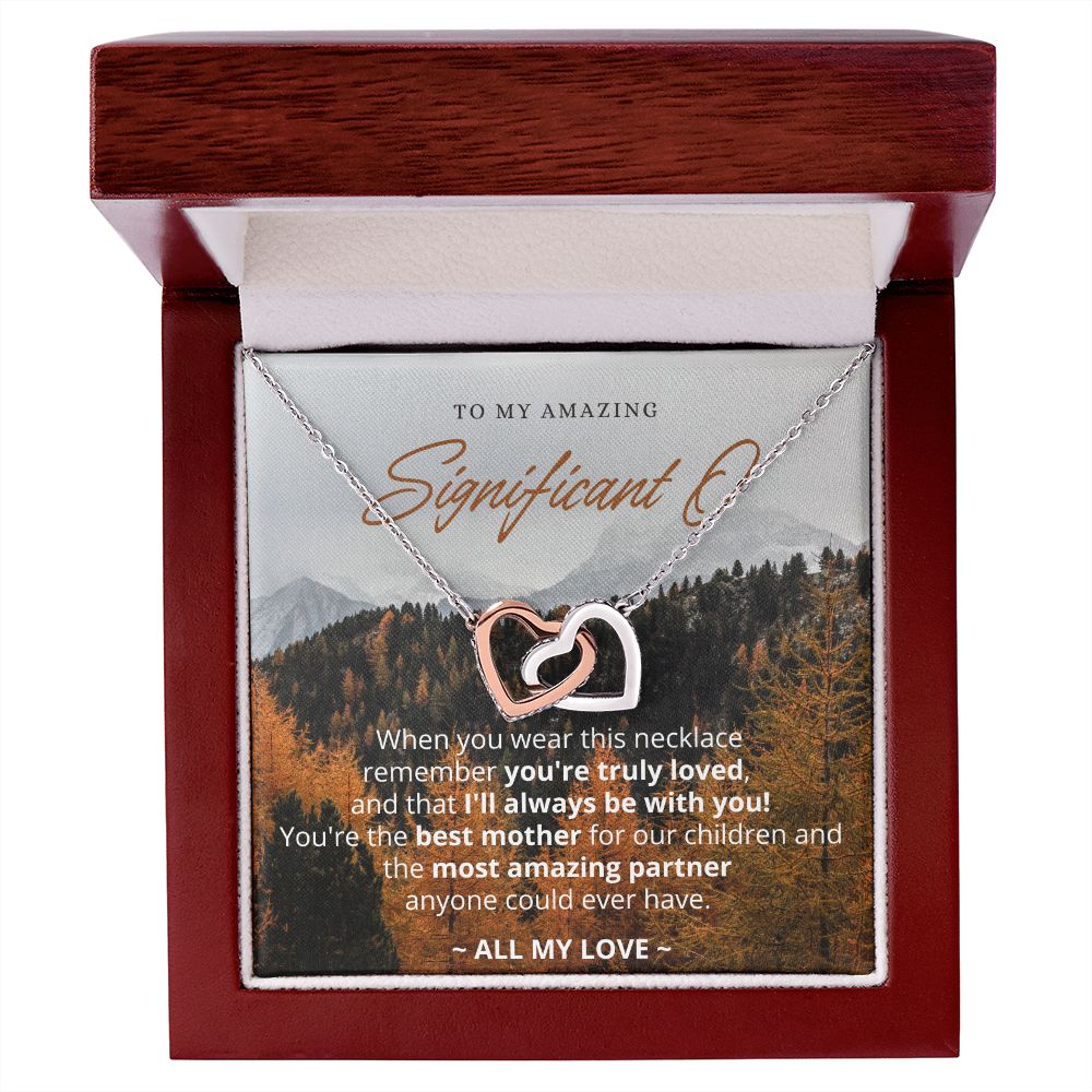 To My Amazing Significant O - Interlocking Heart Necklace