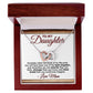 To My Daughter - Love Mom - Interlocking Hearts Necklace