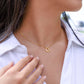 Lavendar Sunset - To Our Beautiful Granddaughter - Love Grandma & Grandpa - Delicate Heart Necklace