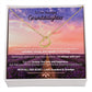 Lavendar Sunset - To Our Beautiful Granddaughter - Love Grandma & Grandpa - Delicate Heart Necklace