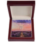 Lavendar Sunset - To Our Beautiful Granddaughter - Love Grandma & Grandpa - Delicate Heart Necklace