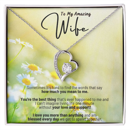 To My Amazing Wife - I Love You More Than Anything - Forever Love Necklace