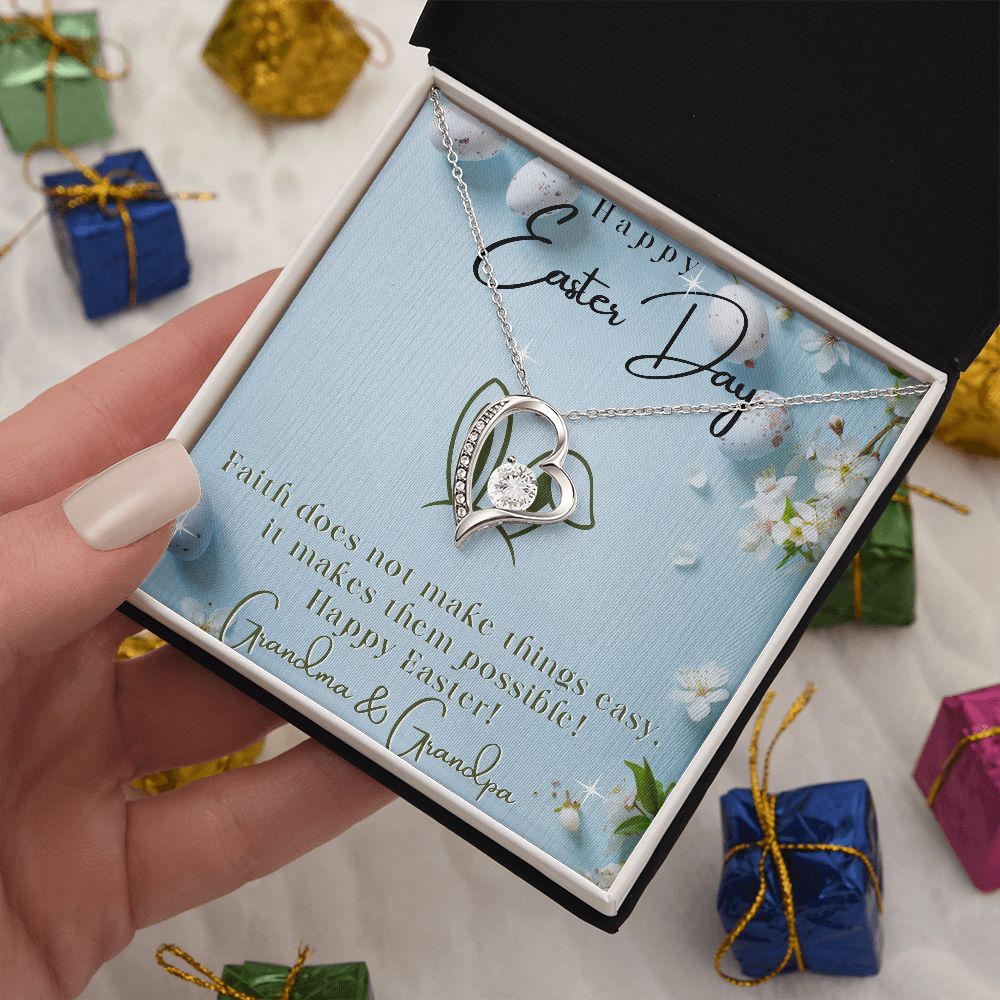 Happy Easter Day - Forever Love Necklace - From Grandma & Grandpa
