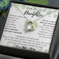 To My Beautiful Daughter - From Mom - Forever Love Necklace Happy St. Patrick's Day