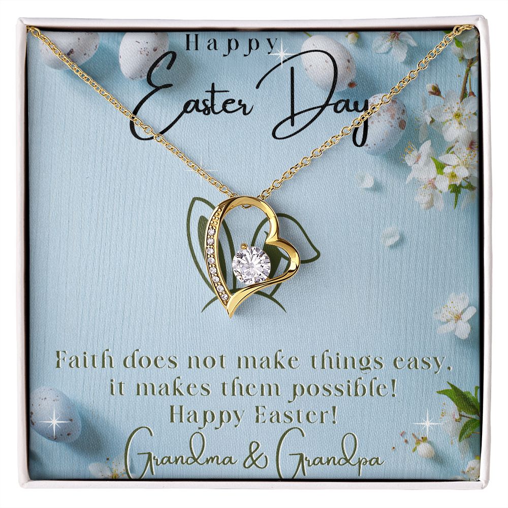 Happy Easter Day - Forever Love Necklace - From Grandma & Grandpa