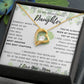 To My Beautiful Daughter - From Mom - Forever Love Necklace Happy St. Patrick's Day