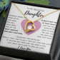 To My Beautiful Daughter - Always Keep Me In Your Heart - Pink Heart - Love Knot Necklace